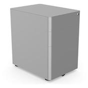 Moda L Metal Pedestal with 2 Stationary and 1 Filling Drawer - D535xH580xW390mm - Silver image