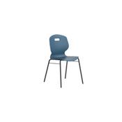 Arc Canteen 4 Leg Chair With Brace Steel Blue image