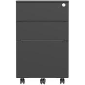 Under Desk Steel Pedestal 3 Drawers Black image