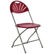 Titan Linking Fan Back Folding Chair Burgundy image