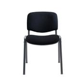 Multi Purpose Stacking Chair Black Fabric & Black Metal Frame