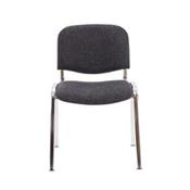 Multi Purpose Stacking Chair Charcoal Fabric &amp; Chrome Frame image