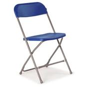 Flat Back Folding Chair - Blue, Portable and Space-Saving image
