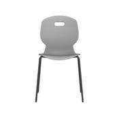 Arc Canteen 4 Leg Chair With Brace Grey image