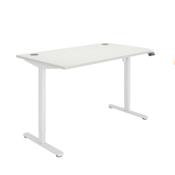 Core Electric Single Motor Height Adjustable Sit Stand Desk 1400 x 800 Arctic White Top and White frame 5 Year Warranty image