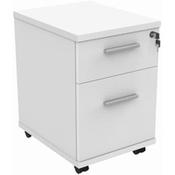 Core 2 Drawer Under Desk Mobile Pedestal Arctic White image