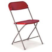 Flat Back Folding Chair - Burgundy image