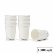 Go-Pak Single Wall Coffee Cup 8oz PLA Lined 20x50 Cups White (Pack of 1000) B01022EU image
