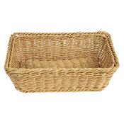 Olympia Polywicker Rectangular Basket Light Brown 300x230mm image