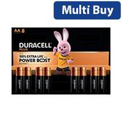 Duracell Plus AA Battery Alkaline 150% Extra Life Power Boost (Pack of 8) 5015223+ image