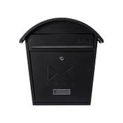 Burg Wachter  Classic MB06 Matt Black Galvanized Steel Post Box H380 xW364xD134mm image