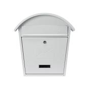Burg Wachter Classic MB06 White Galvanized Steel Post Box H380 x W364 x D134mm image