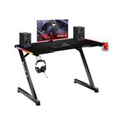 Huzaro Hero 2.5 RGB LED Gaming Desk - LED Lighting - Headphone &amp; Cup Holders - Cable Ports image