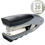 Rexel Centor Half Strip Stapler - Vertical, 65mm Throat Capacity, 20 Sheets, Silver/Black image
