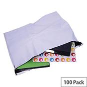 Strong Polythene Mailing Bag 595x430mm White Protective Envelopes Pack of 100 image