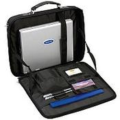 Monolith Black Nylon 17 inch Laptop Bag image