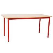 Rectangular Primary School Table Red 1200x600x600mm
