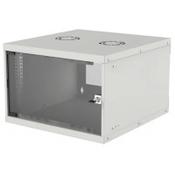 Intellinet 714150 6U Wall-Mount Server Cabinet - 482.6 mm (19") Width, Glass Door, Grey