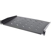 Intellinet 19 Inches Cantilever Shelf, 1U, Shelf Depth 350mm, Vented, Black, Rack shelf, Black, Steel, 25 kg, 1U, 48.3 cm (19 Inches)