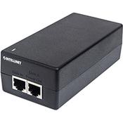 Intellinet Gigabit Ultra PoE+ Injector, 1 x 60 W Port, IEEE 802.3bt and IEEE 802.3at/af Compliant, Plastic Housing (UK 3-pin plug), Gigabit Ethernet, 10,100,1000 Mbit/s, IEEE 802.3,IEEE 802.3ab,IEEE 802.3af,IEEE 802.3at,IEEE 802.3bt,IEEE 802.3u,IEEE 802.3 image