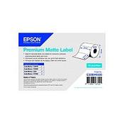 Epson Premium Multipurpose Label Permanent Adhesive 76mm Width x 127mm Length 265 / Roll Rectangle Inkjet Matte Bright White 1 / Roll