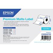 Epson Premium Matte Label - Die-cut Roll: 102mm x 51mm, 2310 labels, White, Matte, Acrylic, Permanent, Matte, Epson TM-C3400BK Epson TM-C3400-LT Epson ColorWorks C7500G Epson ColorWorks C7500 ColorWorks... image