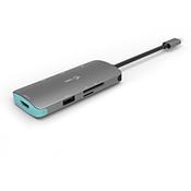 i-tec Metal USB-C Nano Dock 4K HDMI + Power Delivery 100 W, Wired, USB 3.2 Gen 1 (3.1 Gen 1) Type-C, 100 W, Silver, Turquoise, MicroSD (TransFlash), SD, 3840 x 2160 pixels image