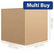 Double Wall Corrugated Cardboard Boxes, 305 x 305 x 305mm, Brown (Pack of 15) - Heavy-Duty Packing Boxes for Safe Shipping image