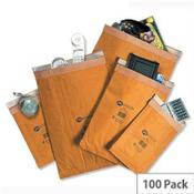 Jiffy Padded Mail Bags, Gold, Size 1, 165x280mm (Pack of 100) - Secure and Eco-Friendly Mailing Solution image