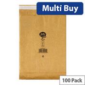 Jiffy - Padded Envelopes - Gold - Size 4 225x343mm - Pack of 100 image