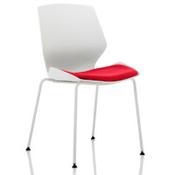 Florence White Frame Visitor Chair in Bergamot Cherry KCUP1536 image