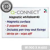 Q-Connect Aluminium Magnetic Whiteboard 900x600mm 