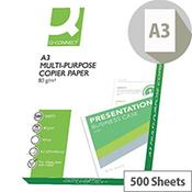 Q-Connect Copier Paper A3 80gsm White Ream of 500 Sheets image