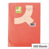 Q-Connect A4 Bright Red Paper Coloured Paper 80gsm Ream of 500 image