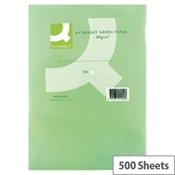 Q-Connect Bright Green A4 Paper Coloured Paper 80gsm Ream of 500 sheets image