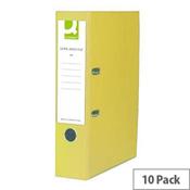 Q-Connect Yellow A4 Paperbacked Lever Arch File Pack of 10 image