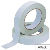 Q-Connect Double-Sided Tape 25mm x 33 Metres Pack of 6 image