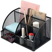 Q-Connect Curved Desktop Organiser Black KF17295 image