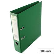 Q-Connect Green A4 Polypropylene Lever Arch File Pack of 10 image