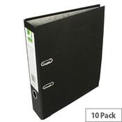 Q-Connect Black A4 Paperbacked Lever Arch File Pack of 10 image
