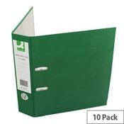 Q-Connect Lever Arch File A4 Paper-Backed Green 10 Pack image