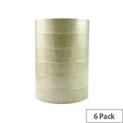 Q Connect Easy Tear Polypropylene Tape 24mm x 66 Metres Pack of 6 image