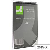 Shorthand Notebook 80 Leaf Ruled Feint 203x127mm 20 Pack Q-Connect image