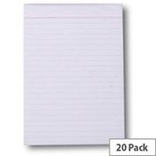 Q-Connect Scribble Pad 203x127mm 80 Leaf Ruled Feint Pack of 20 image