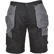Portwest KS18 Granite Holster Shorts Black &amp; Zoom Grey Medium