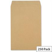 New Guardian 130gsm Envelopes C4 Manilla Pocket Press Seal Heavyweight Pack 250 Ref L26303 image