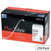 Plus Fabric White Envelopes C4 Press Seal Pocket 120gsm Pack 250 image