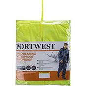 Portwest L440 PVC Coated Rain Suit Yellow Medium image