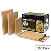 New Guardian Gusset Envelopes 381x254x25mm 130gsm Manilla Peel and Seal Pack of 100  image