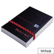 Black n Red 105x74mm Unruled Polynote Book Casebound 192 Pages Pack 10 image
